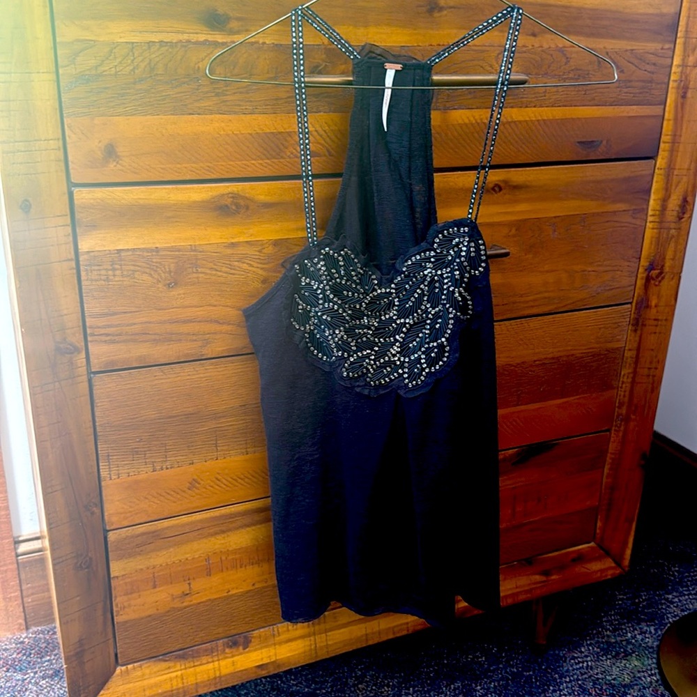 Free People beaded leaf tank